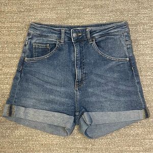 High Waisted Jean Shorts - 6